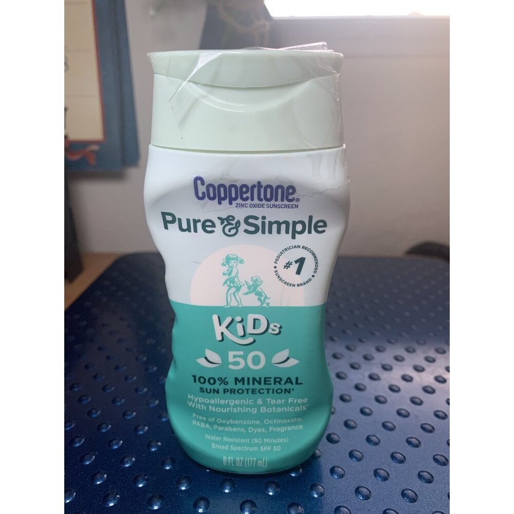 Coppertone Pure & Simple Kids SPF 50 6 Fl Oz Sunscreen